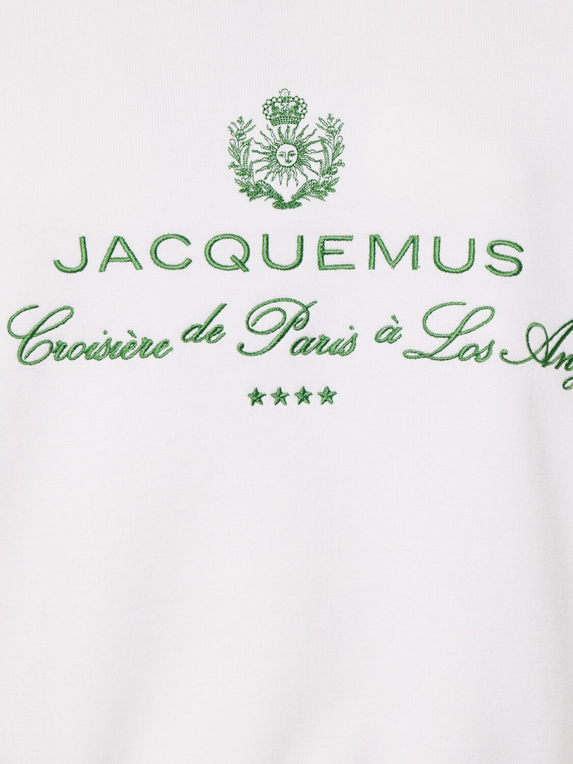 Jacquemus White Sweater With Logo Embroidered On The Front And Short Design In Cotton Woman In 白色