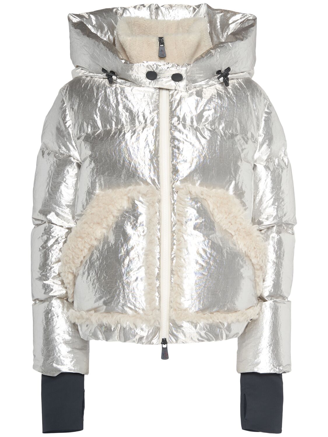 Moncler Trevelin Tech Down Jacket In Metallized