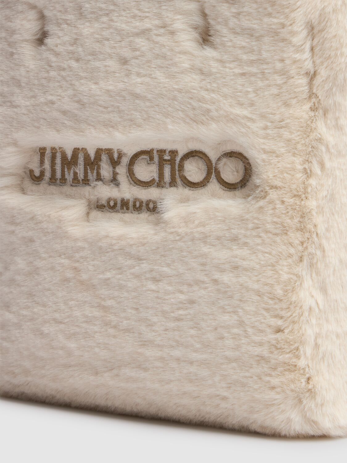 Shop Jimmy Choo Small N/w Lenny Suede & Shearling Bag In White