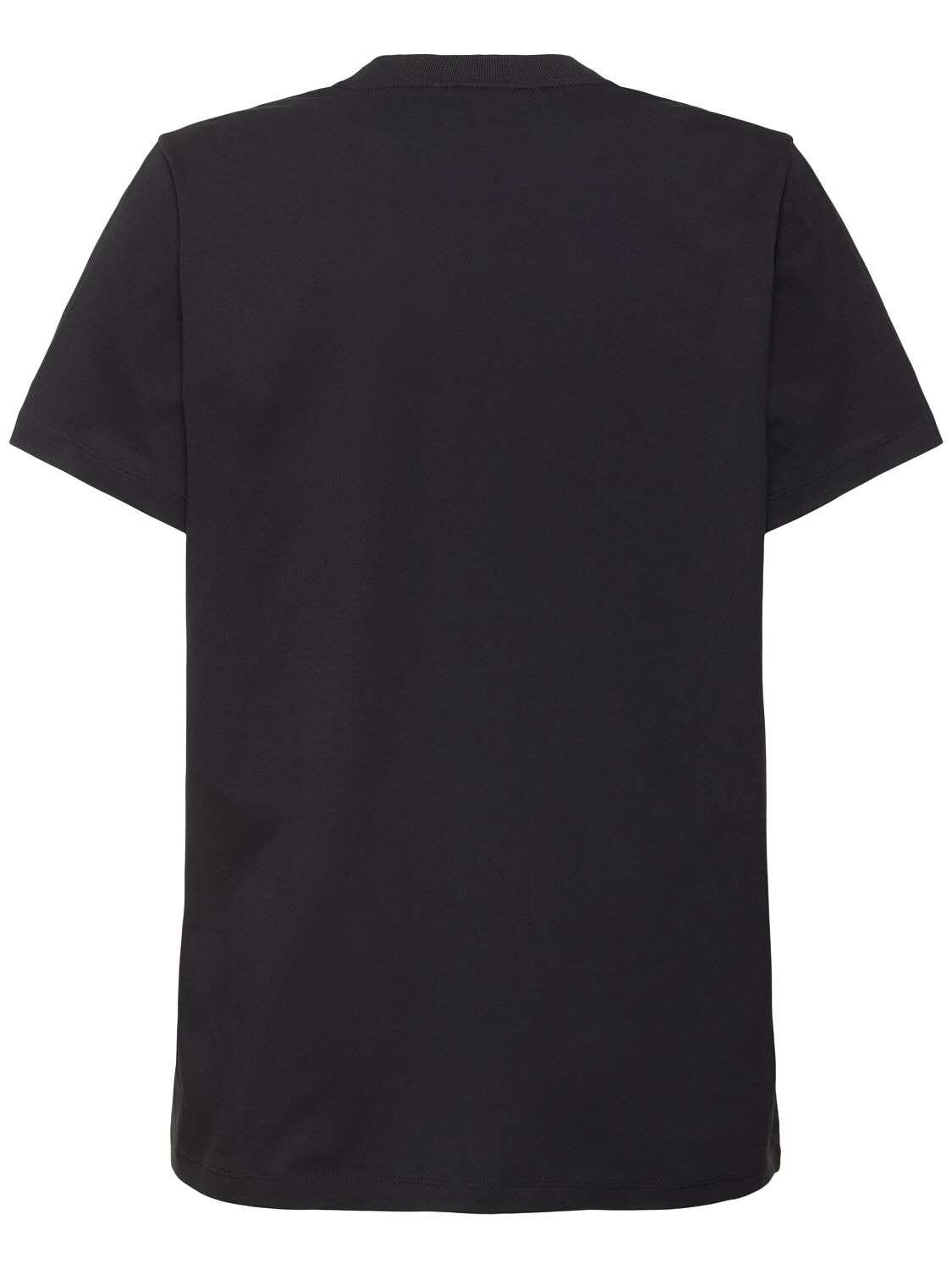 Shop Ganni Rose Print Organic Cotton T-shirt In Black