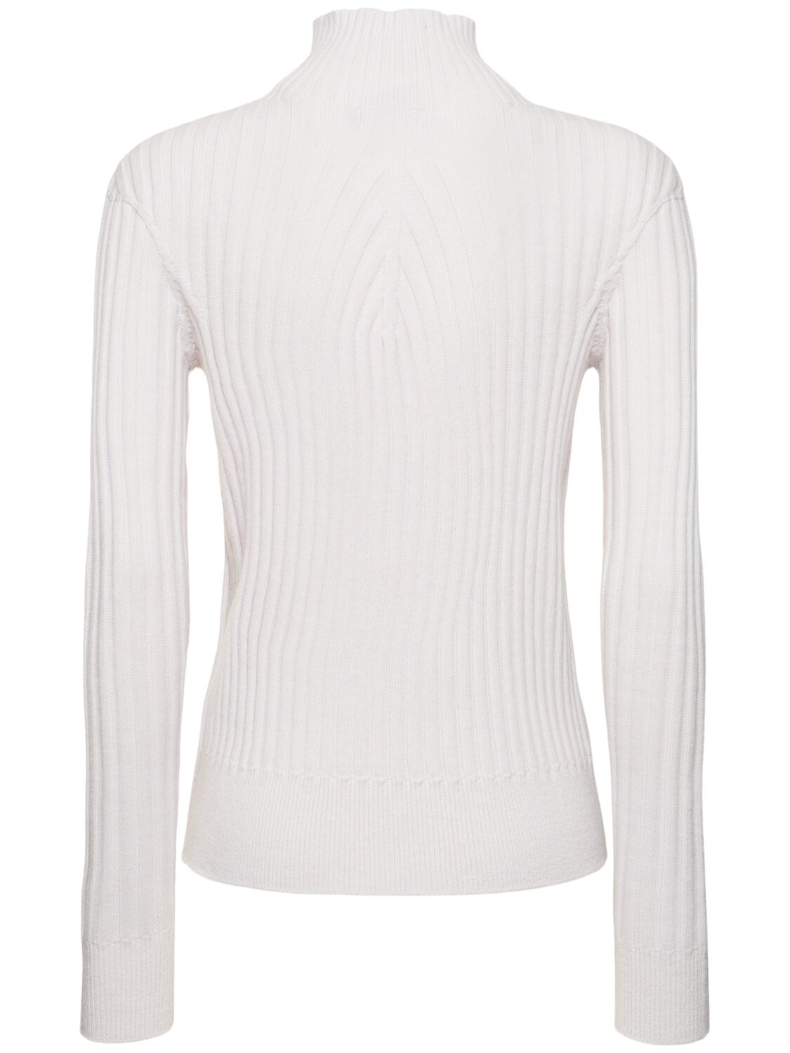 Shop Alphatauri Foras Turtleneck Knit Sweater In Off White