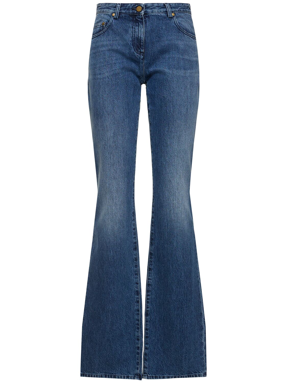 Michael Kors Stovepipe Mid Rise Jeans In Blue