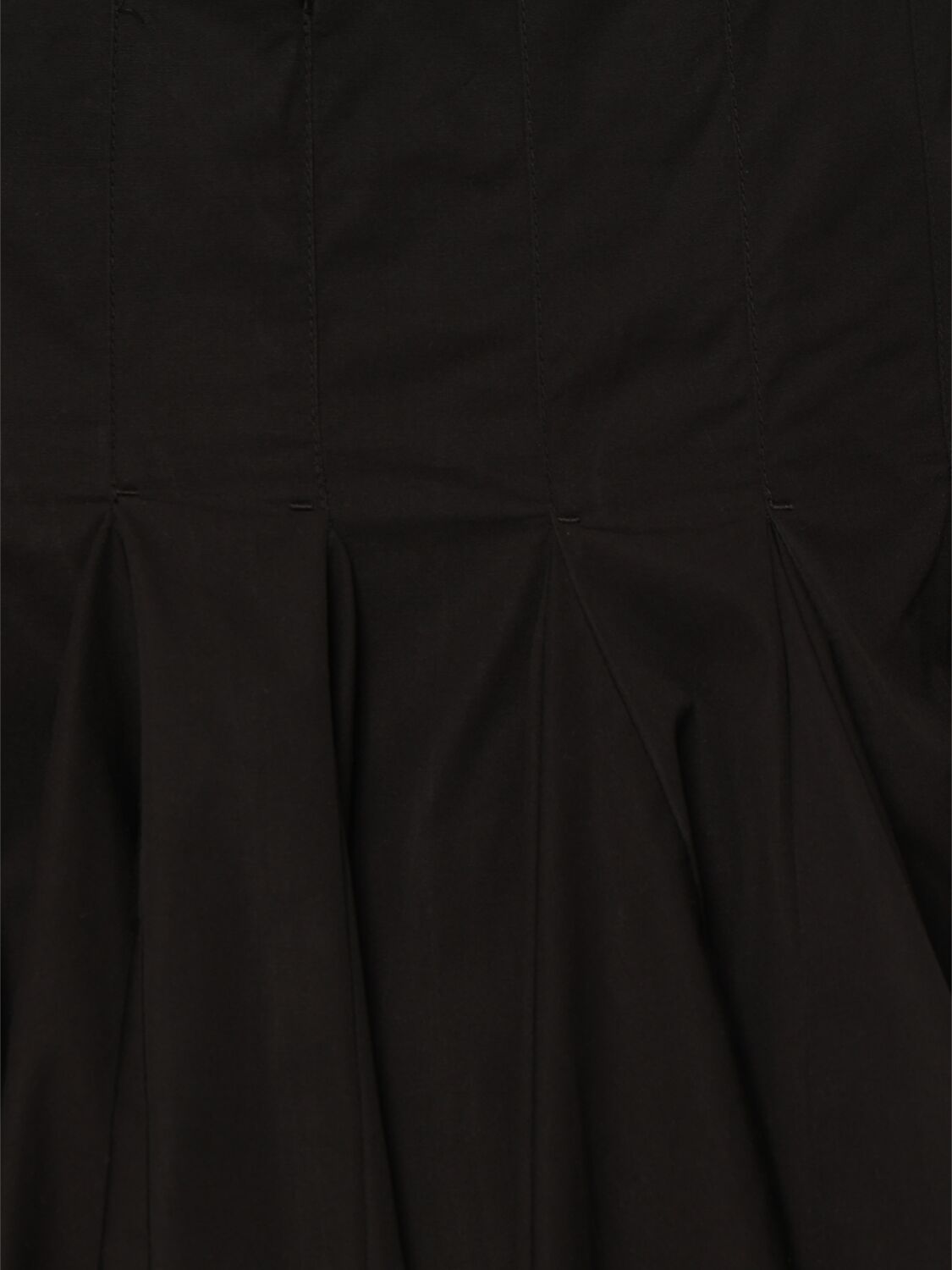 Jacquemus La Jupe Agave Pleated Poplin Midi Skirt In 黑色