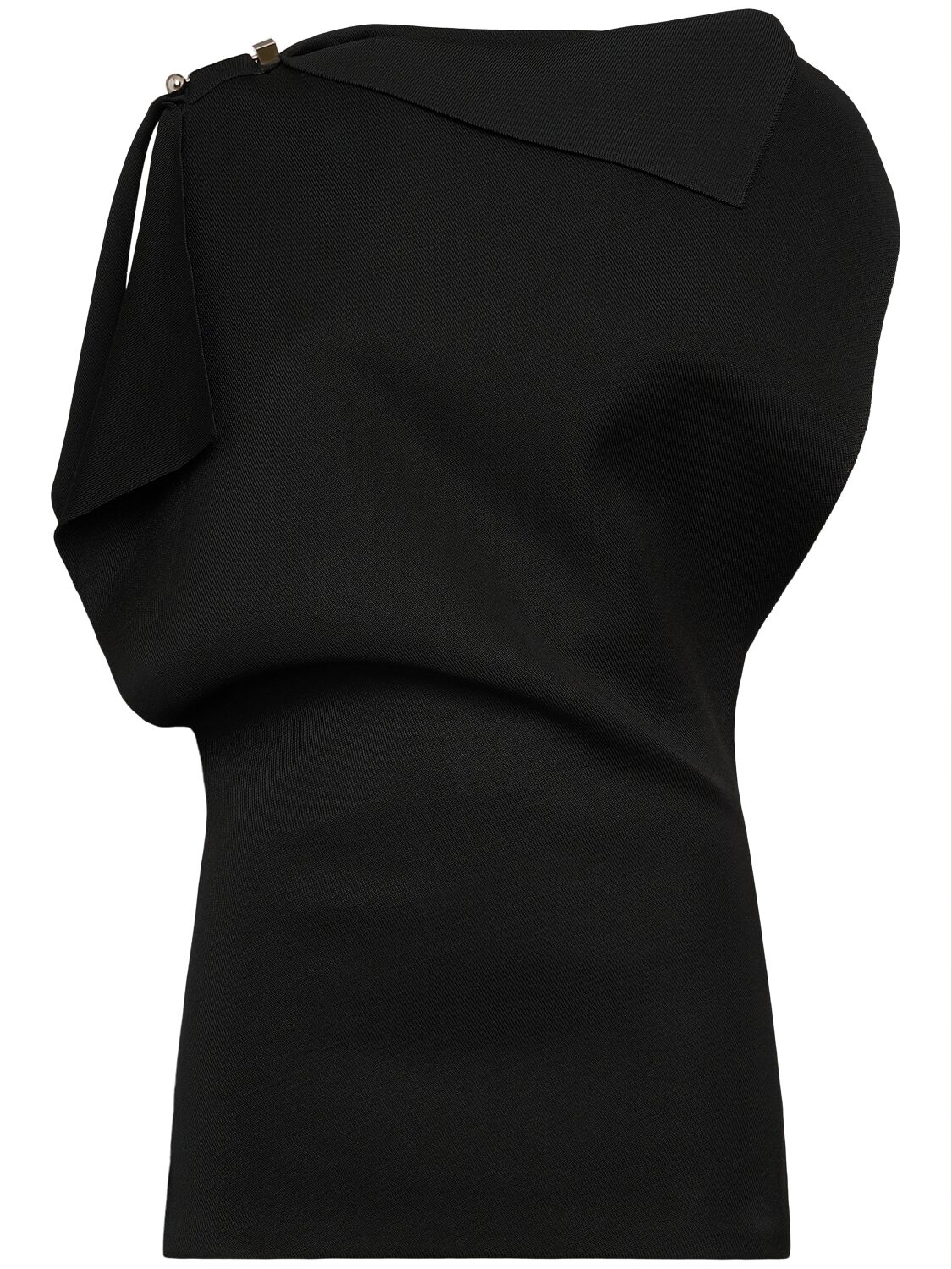 Jacquemus Asymmetrical Dress In 黑色