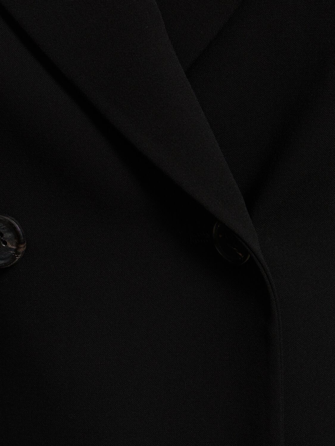 Michael Kors Georgina Double Breast Serge Jacket In Black