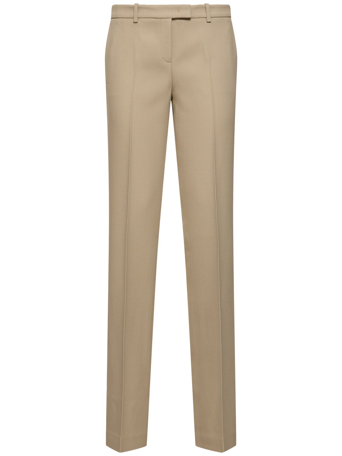 Michael Kors Carolyn Crepe Sable Straight Pants In Sand