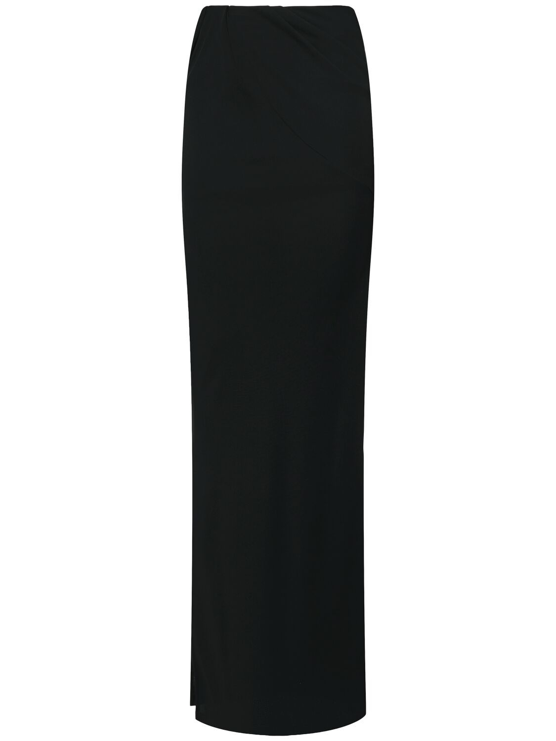 Jacquemus La Jupe Peplo Long Skirt W/ Slit In 黑色