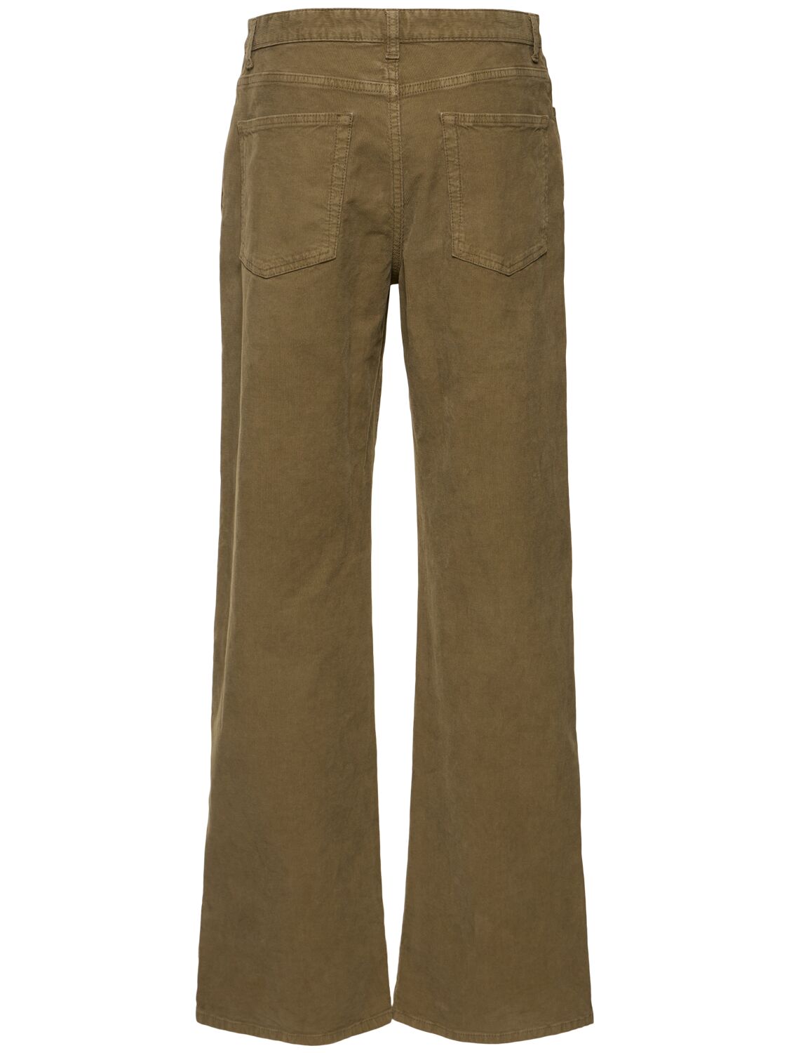 The Row Eglitta Stretch Corduory Wide Leg Pants In Khaki