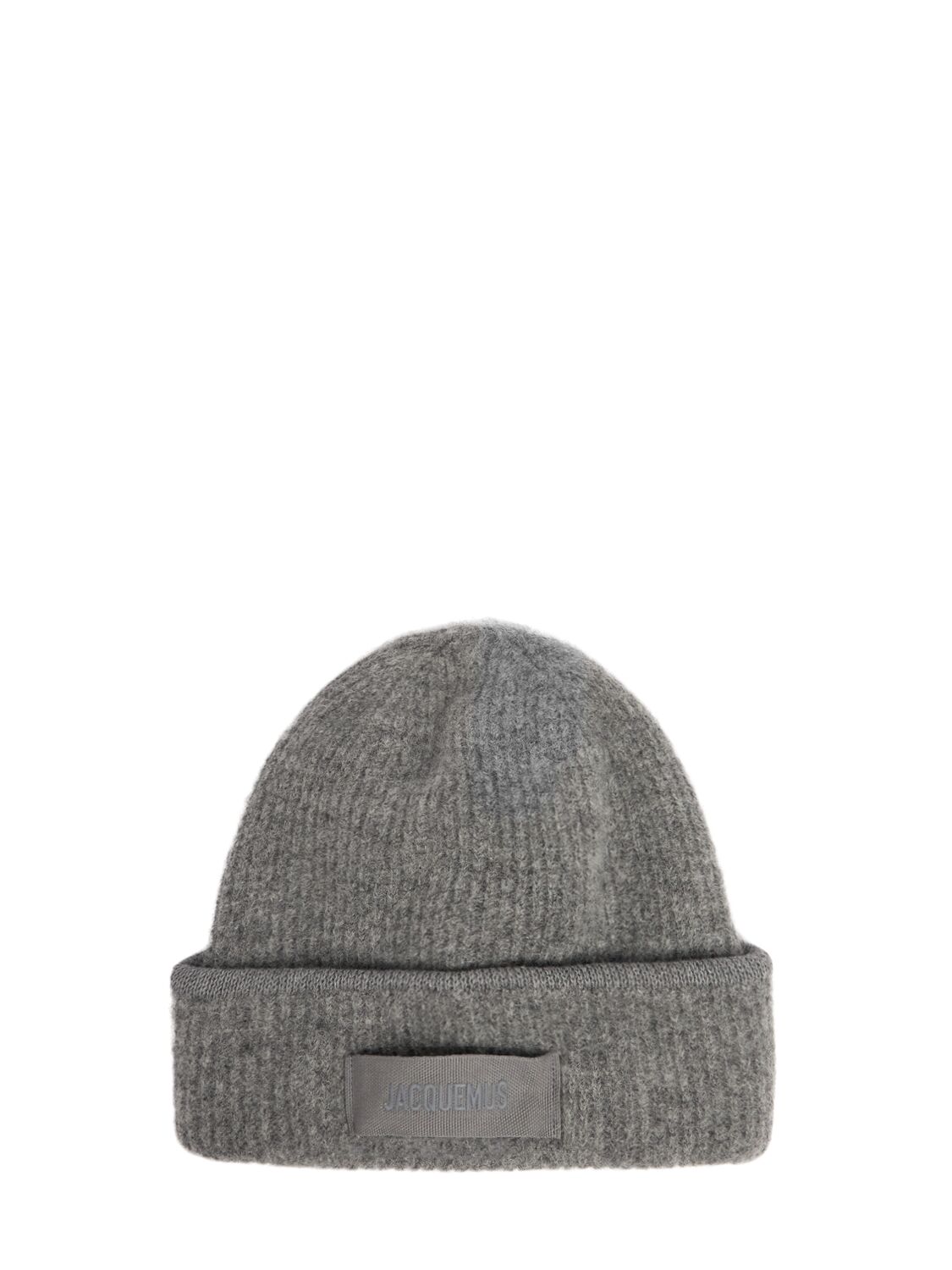 Shop Jacquemus Le Bonnet Gros Grain Alpaca Blend Beanie In Dark Grey