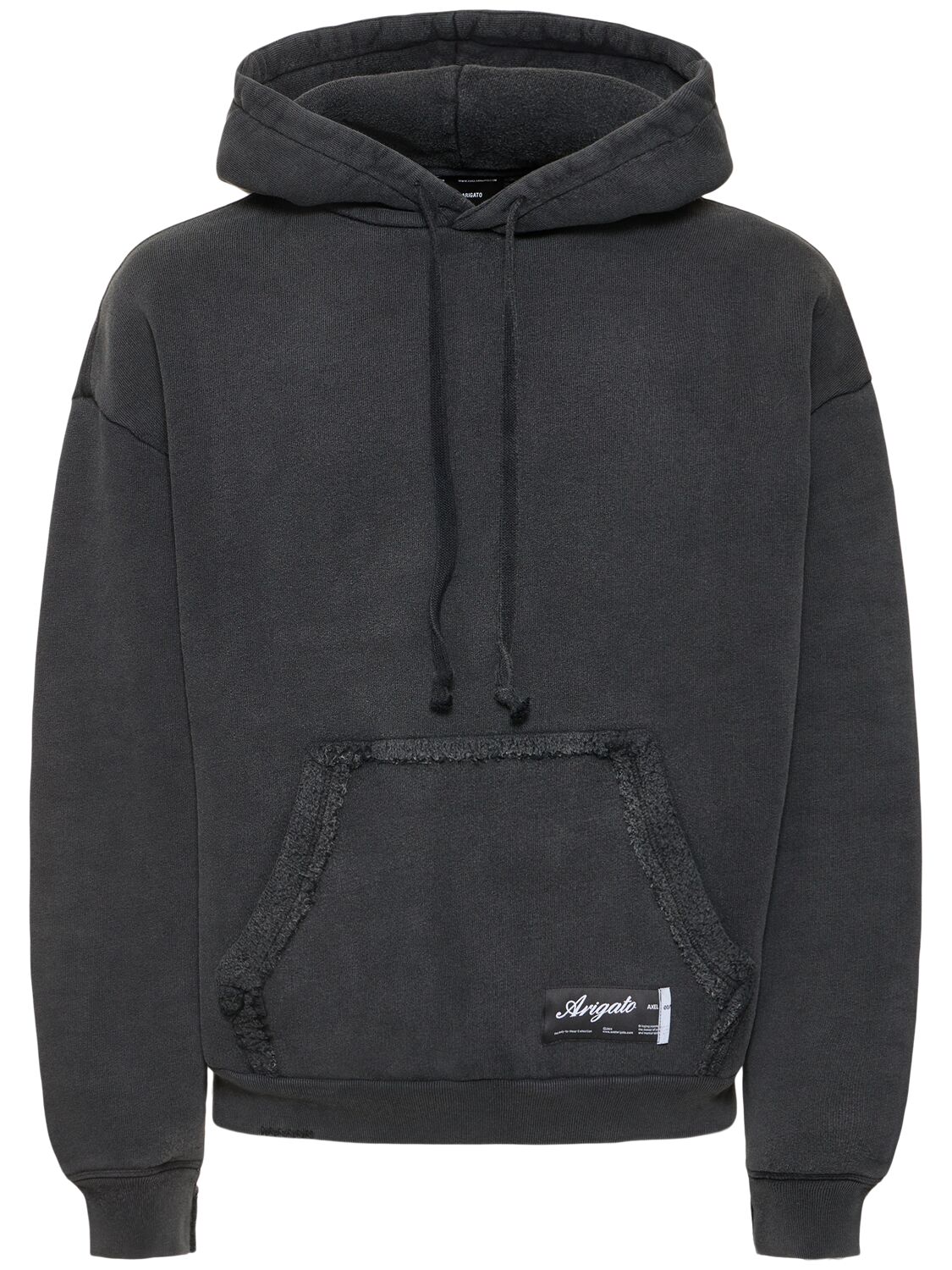 Axel Arigato Element Distressed Cotton Hoodie In Black