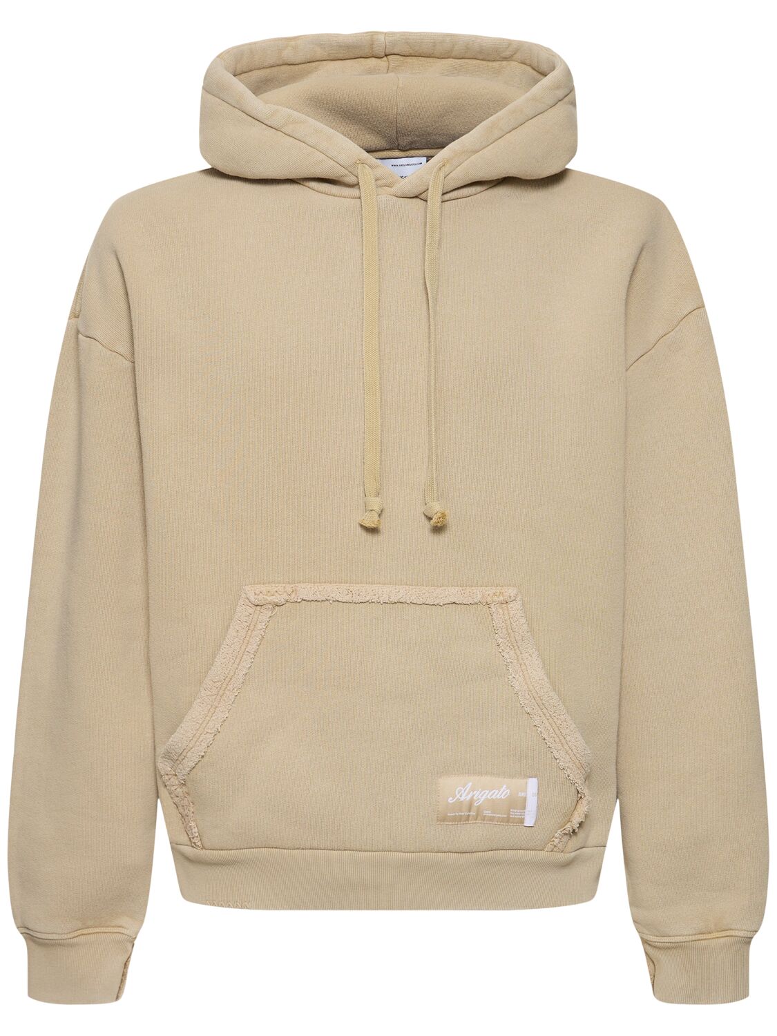 Axel Arigato Element Distressed Cotton Hoodie In Camel