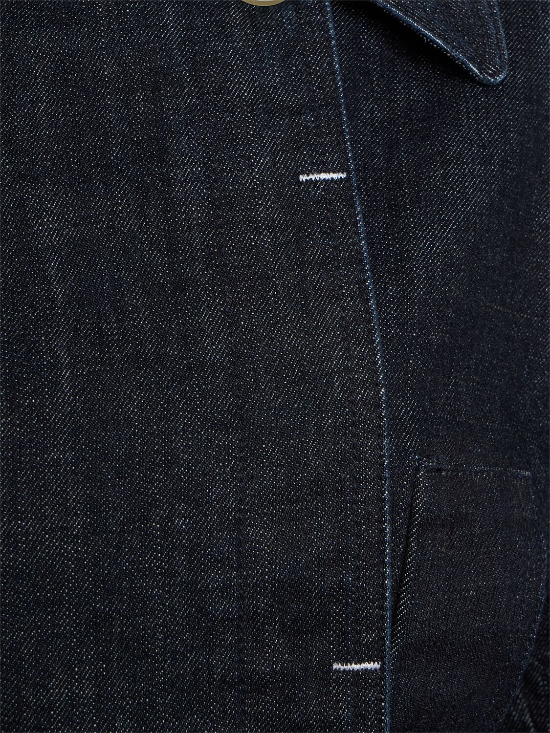 Shop Jacquemus La Veste De-nîmes Marino Crop Jacket In 深蓝色