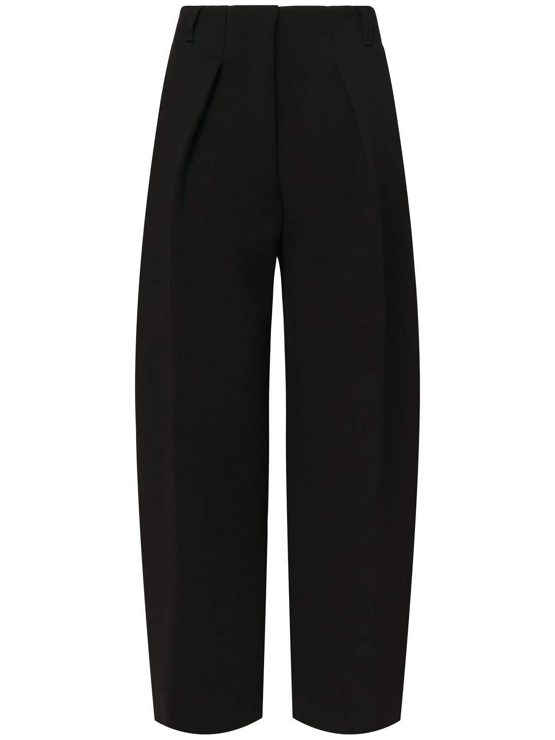 Jacquemus Le Pantalon Paseo Pleated Wide-leg Pants In 黑色