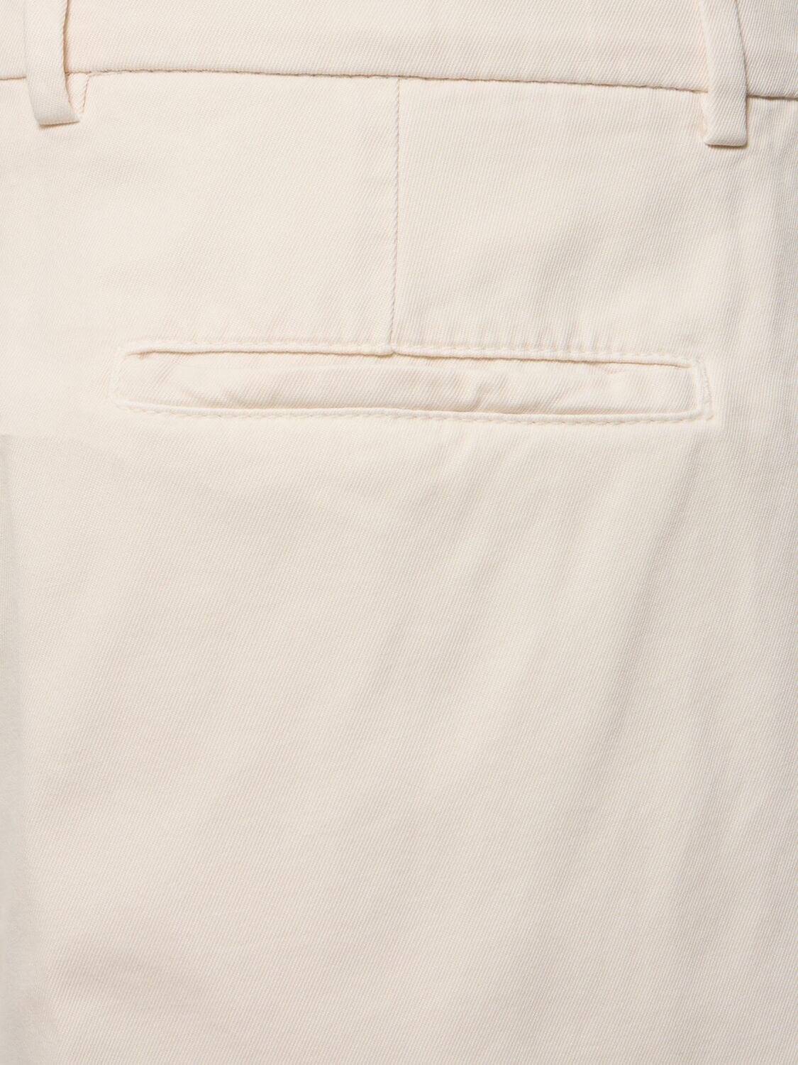 Shop Brunello Cucinelli Cotton Gabardine Straight Pants In Off White