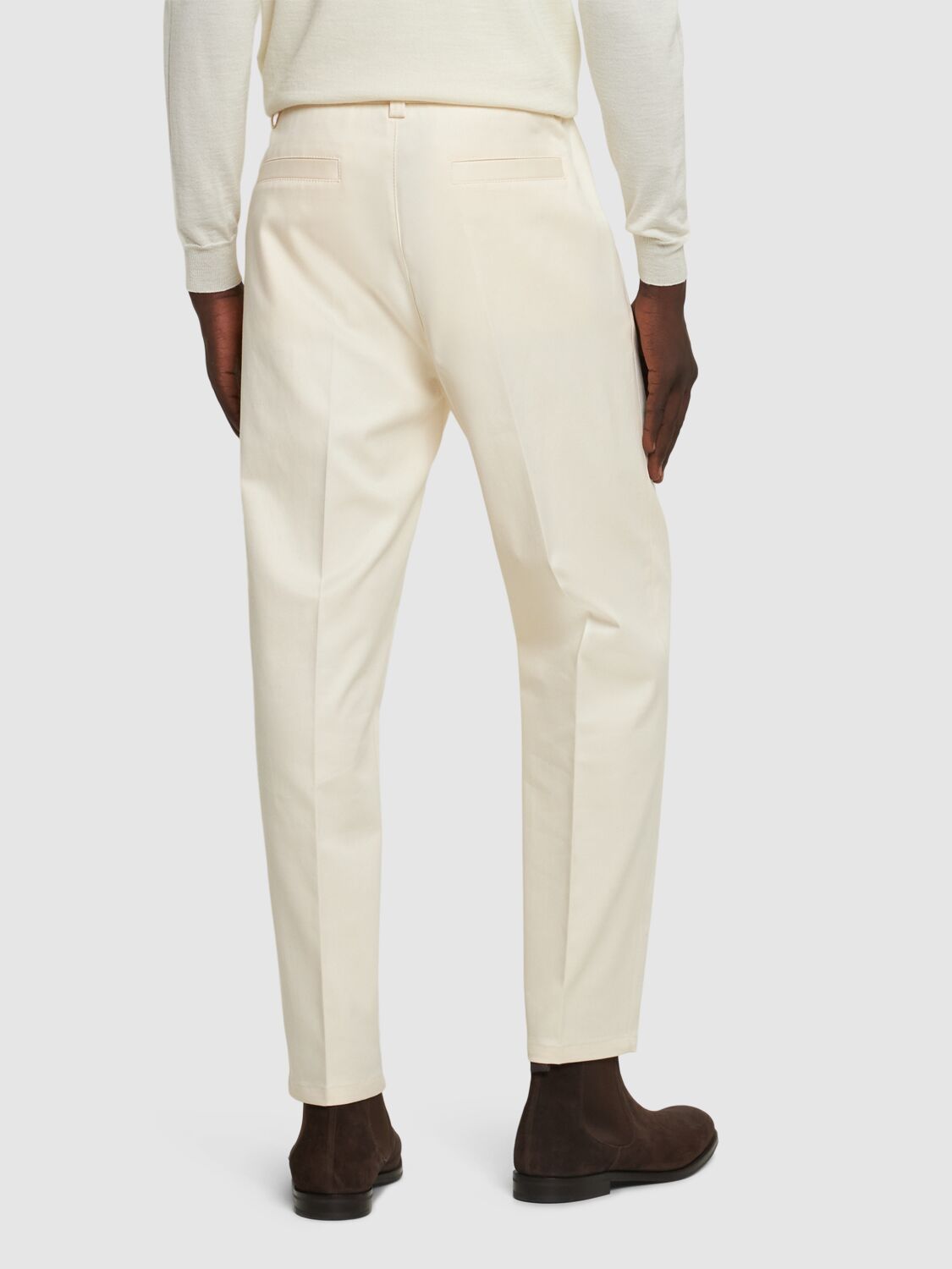 Shop Brunello Cucinelli Cotton Blend Pants In Panama