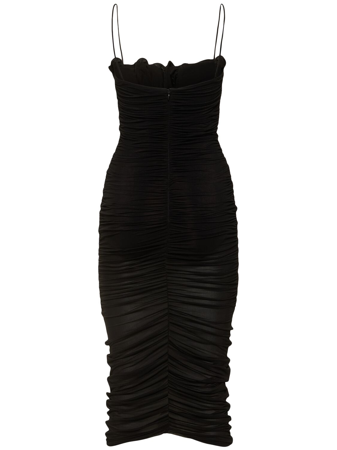 Magda Butrym Dress In Black Polyamide Polyester In Black