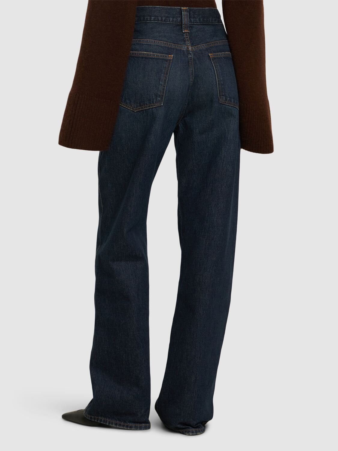 KHAITE BONNIE HIGH RISE STRAIGHT JEANS 