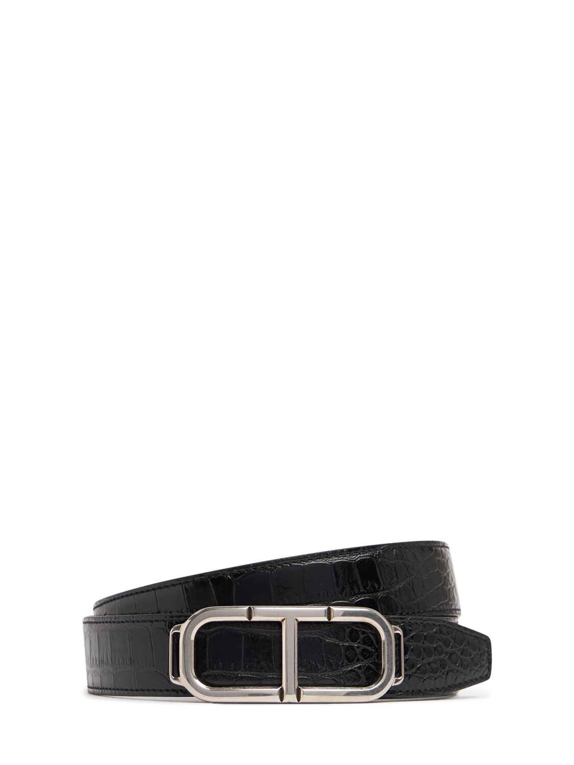 Ceinture En Cuir Embossé Crocodile T Belt 30 Mm - TOM FORD - Modalova