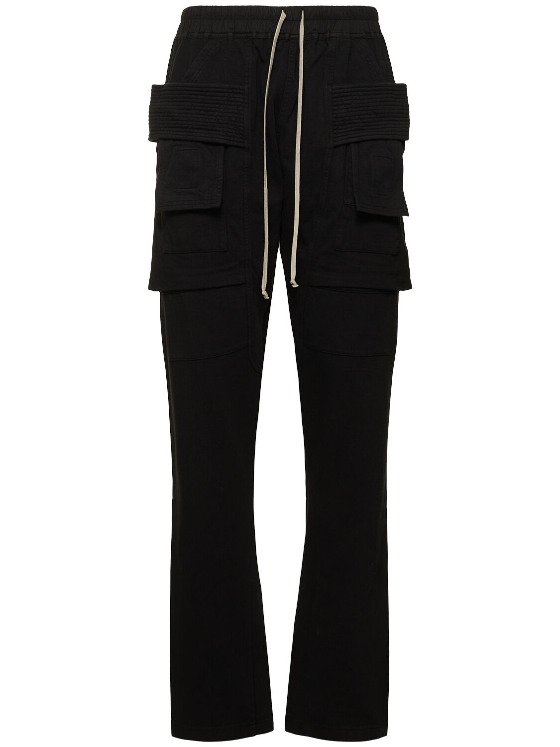 Shop Rick Owens Drkshdw Creatch Cotton Drawstring Cargo Pants In Black