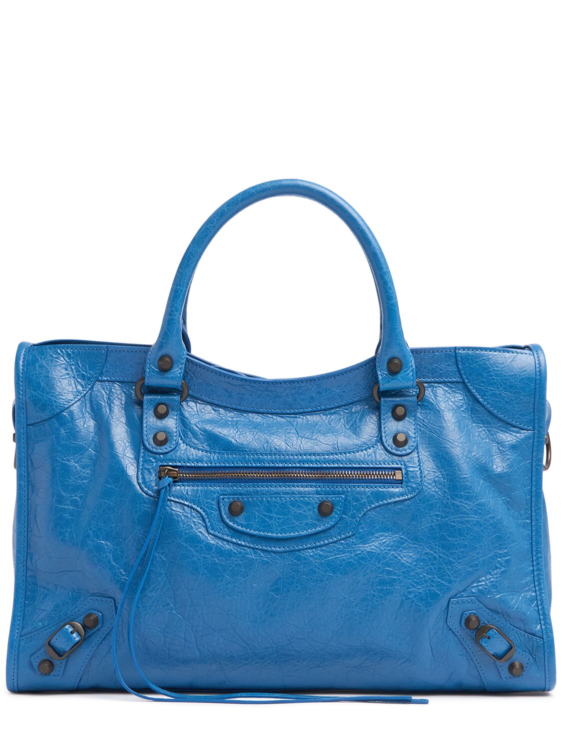 Balenciaga Medium Le City Arena Storico Leather Bag In Denim