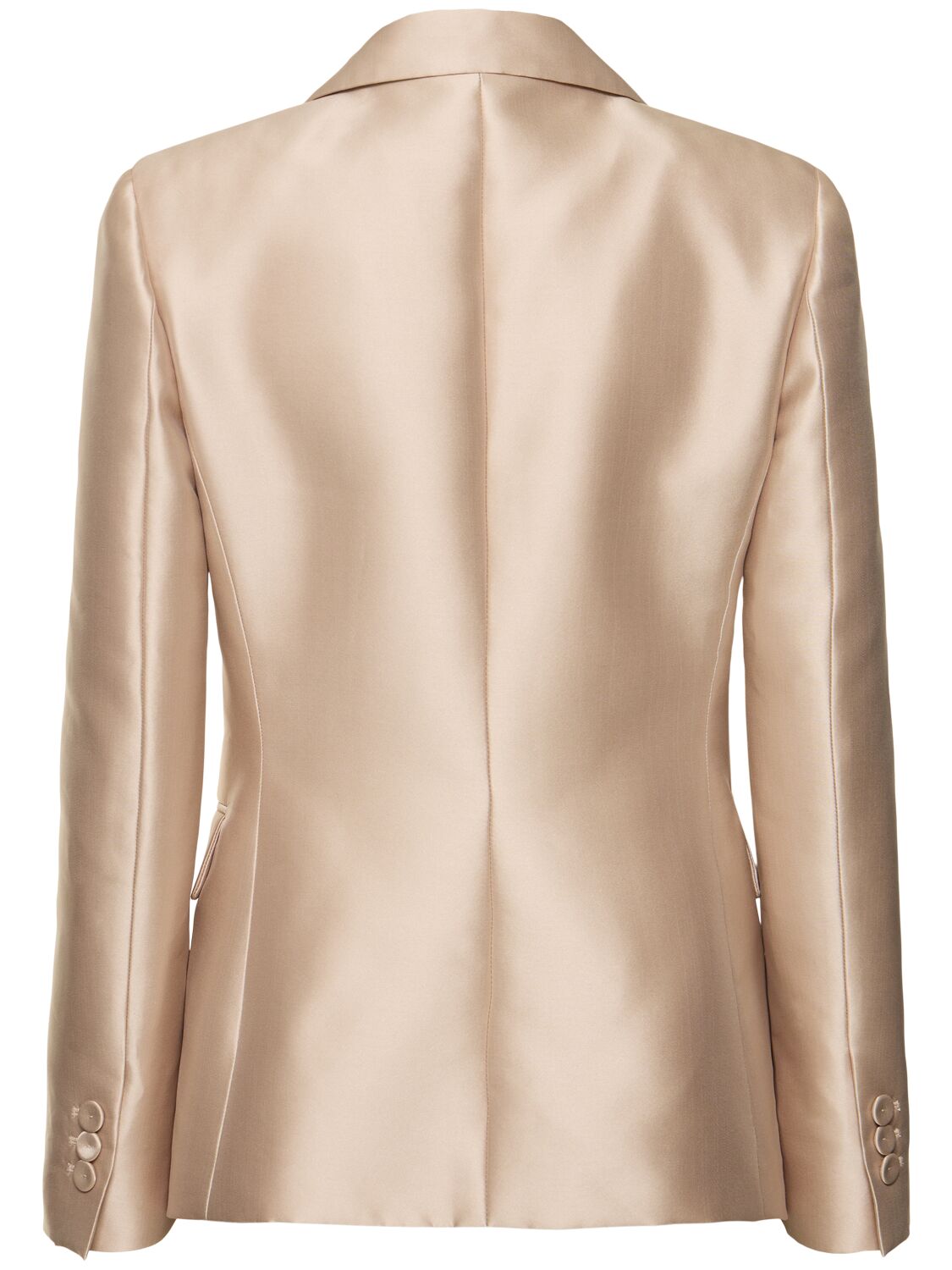 Shop Alberta Ferretti Mikado Single Breast Blazer In Ivory