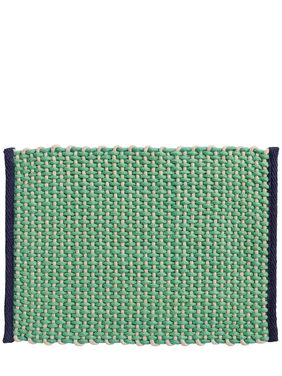 Hay Interwoven Door Mat In Green