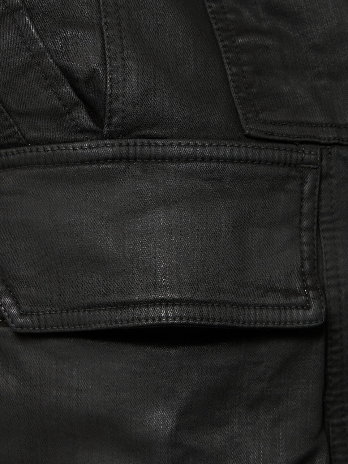 Shop Rick Owens Drkshdw Mastodon Cut Waxed Denim Pants In Black