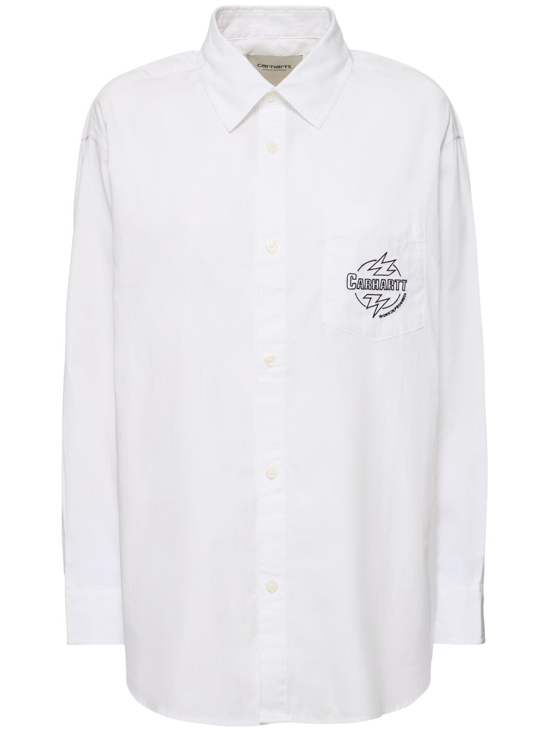 Carhartt Ablaze Cotton Poplin Shirt In White