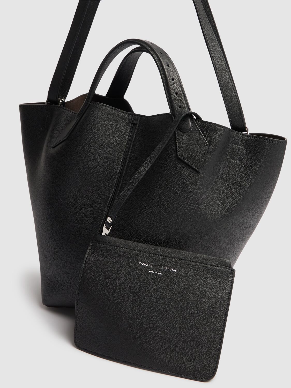 Shop Proenza Schouler Large Chelsea Leather Tote Bag In Black