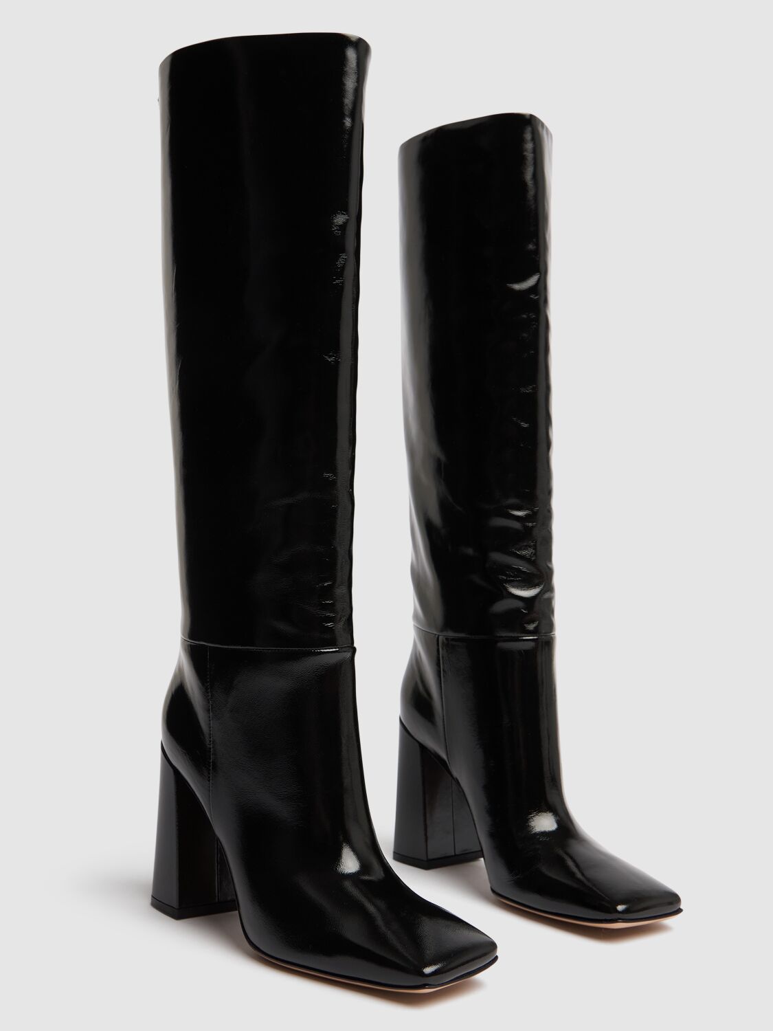 GIANVITO ROSSI 95MM VANTA PATENT LEATHER BOOTS 