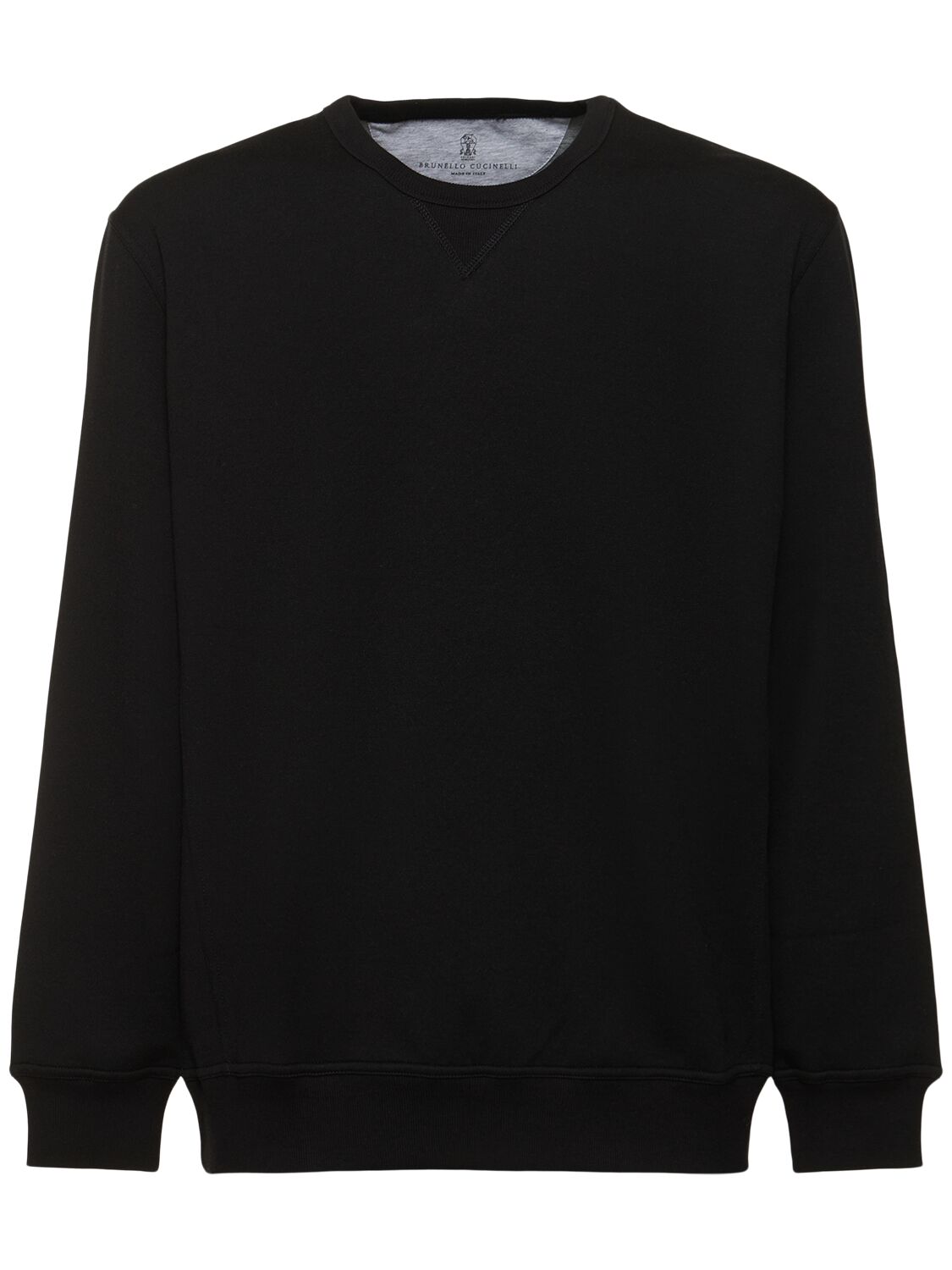 Brunello Cucinelli Fine Crewneck Sweatshirt In Black