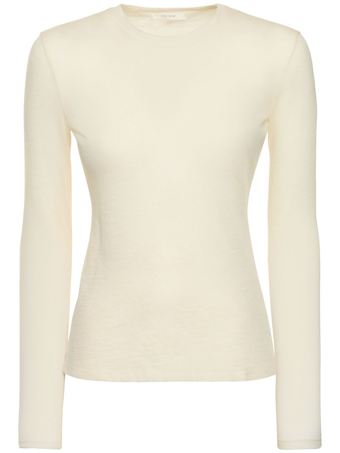 The Row Iverness Cashmere Long Sleeve Top In White