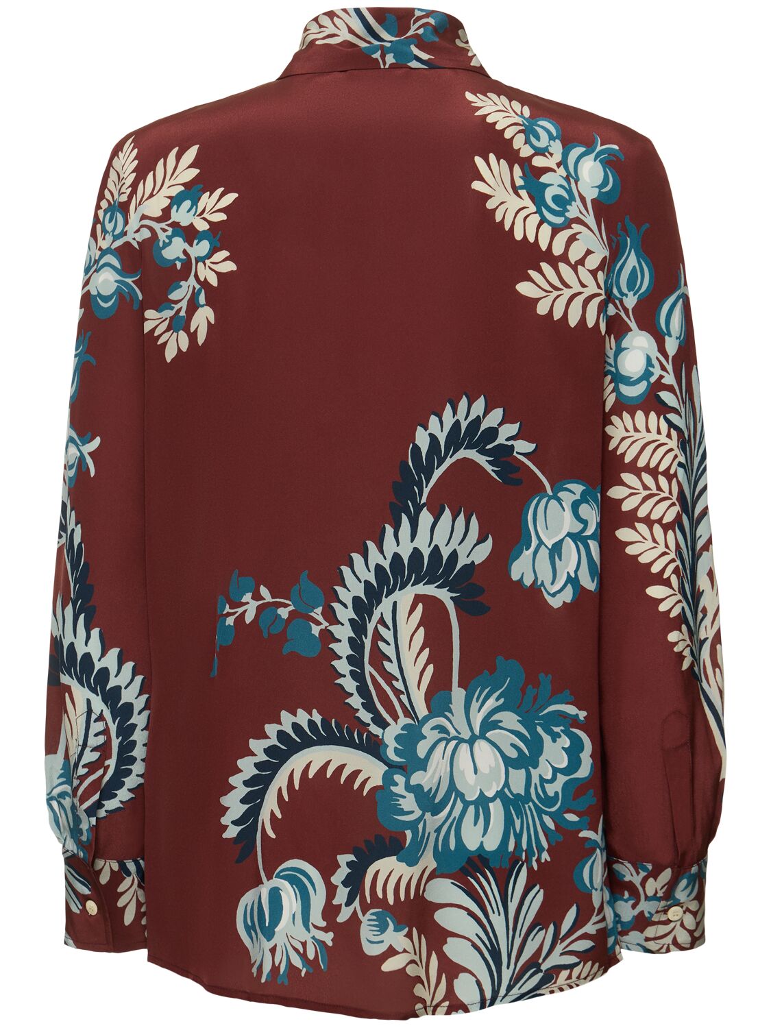 Shop Etro Printed Silk Shirt In Brown/multi