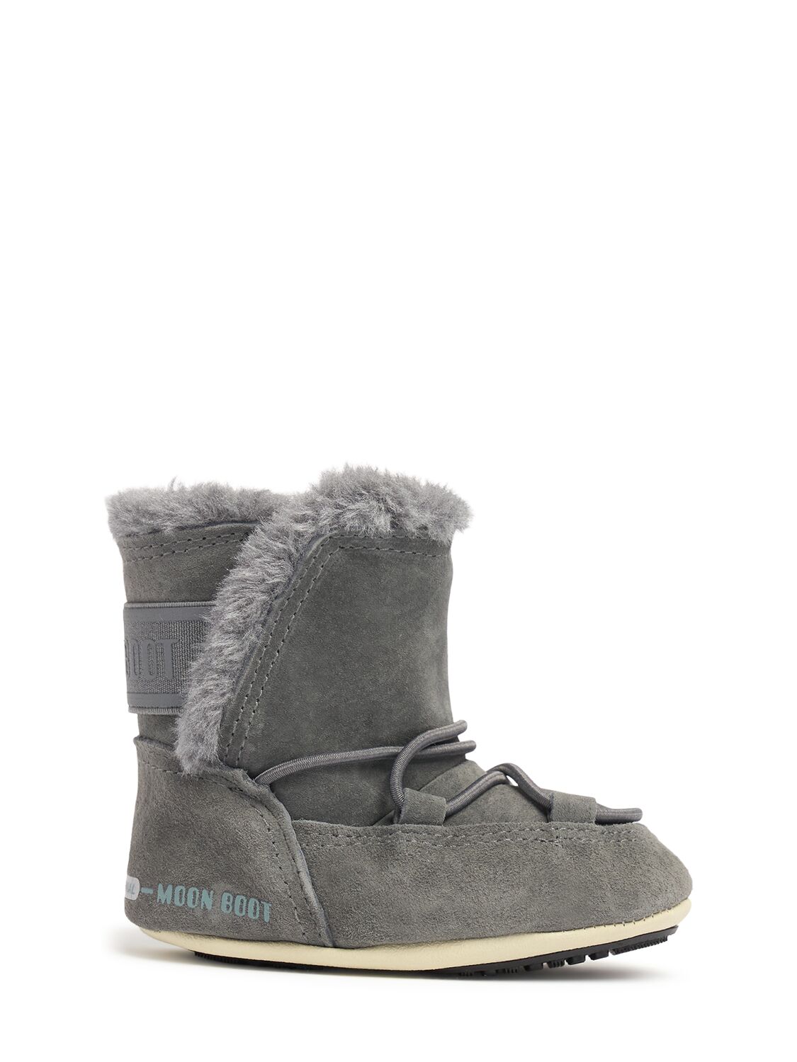 Moon Boot Suede Pre-walker Boots In Gray