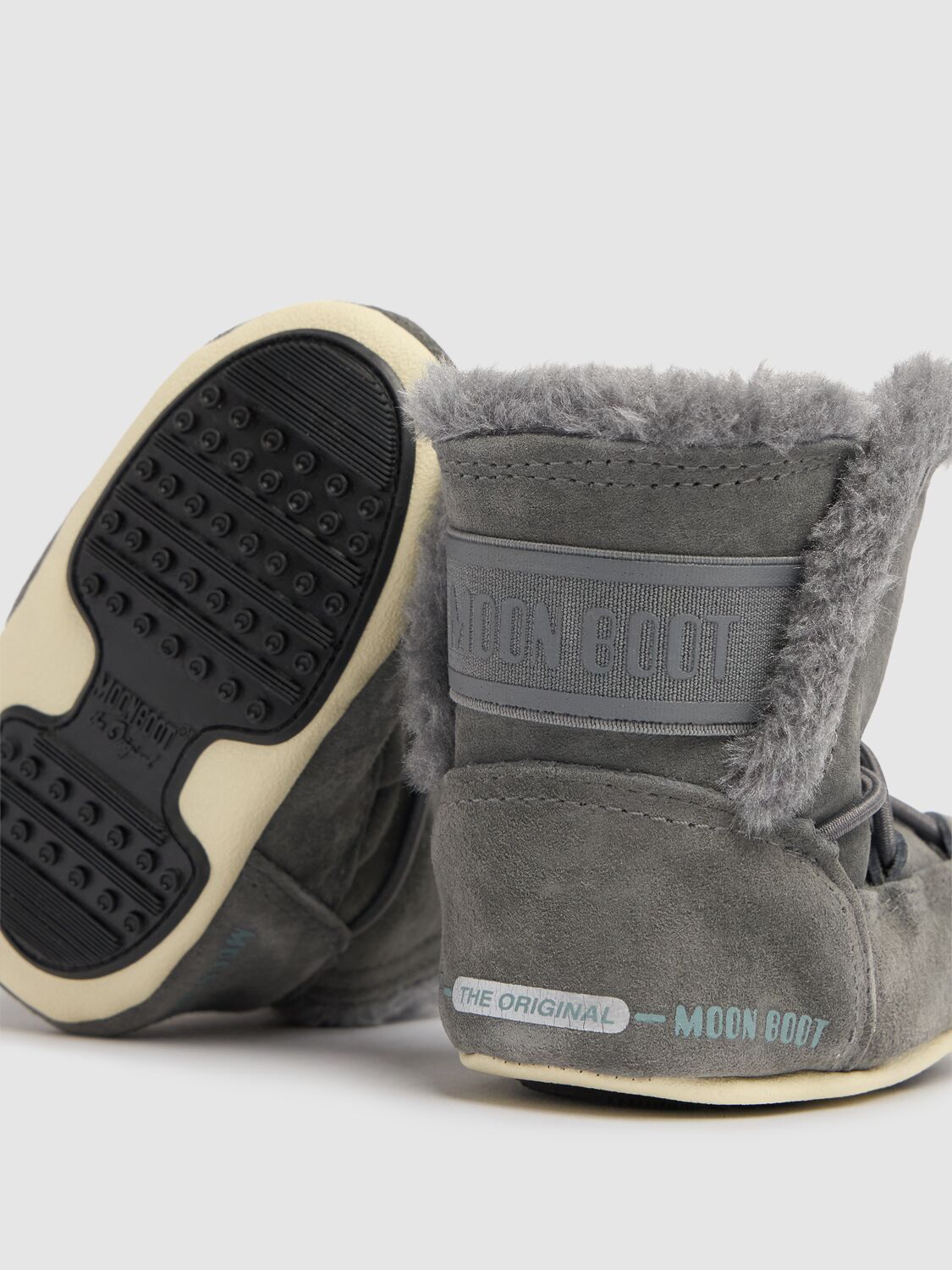 Shop Moon Boot Suede Pre-walker Boots In Grey