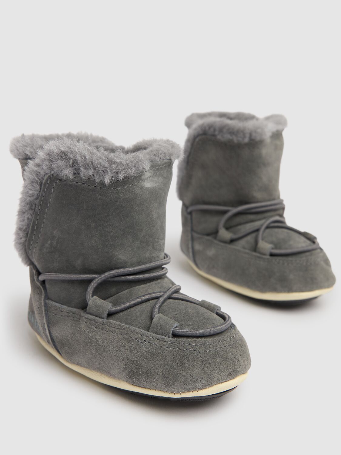 Shop Moon Boot Suede Pre-walker Boots In Grey