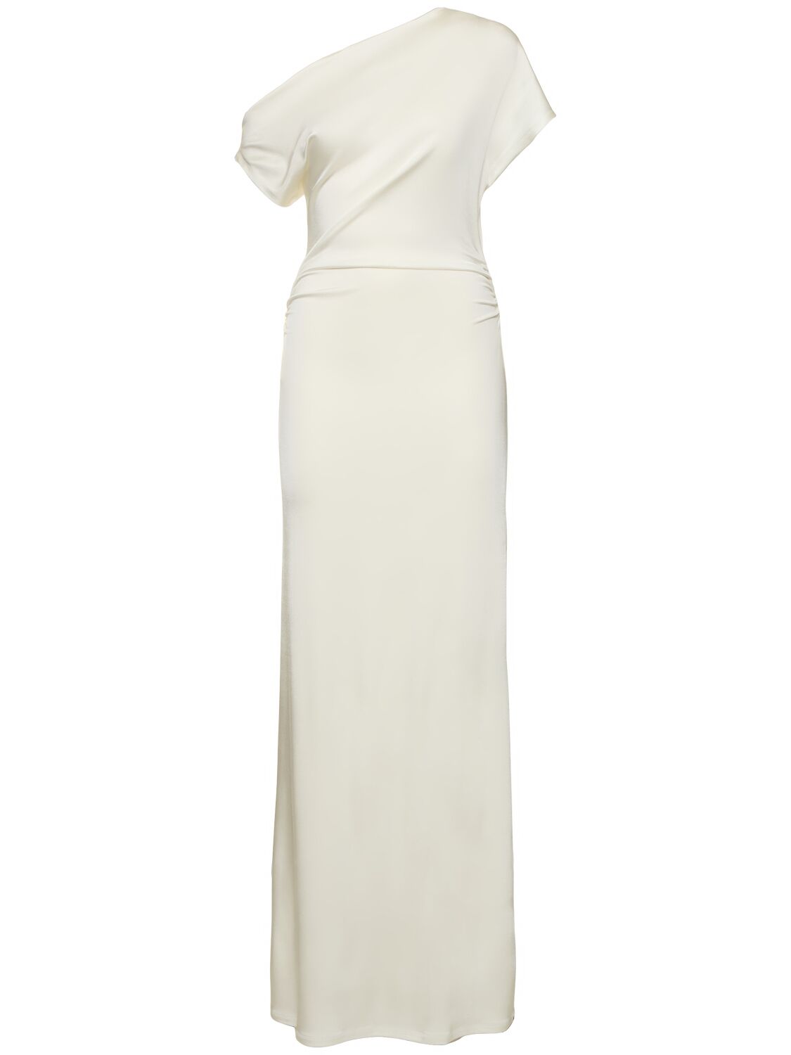 Tove Inez Viscose Blend Jersey Long Dress In White