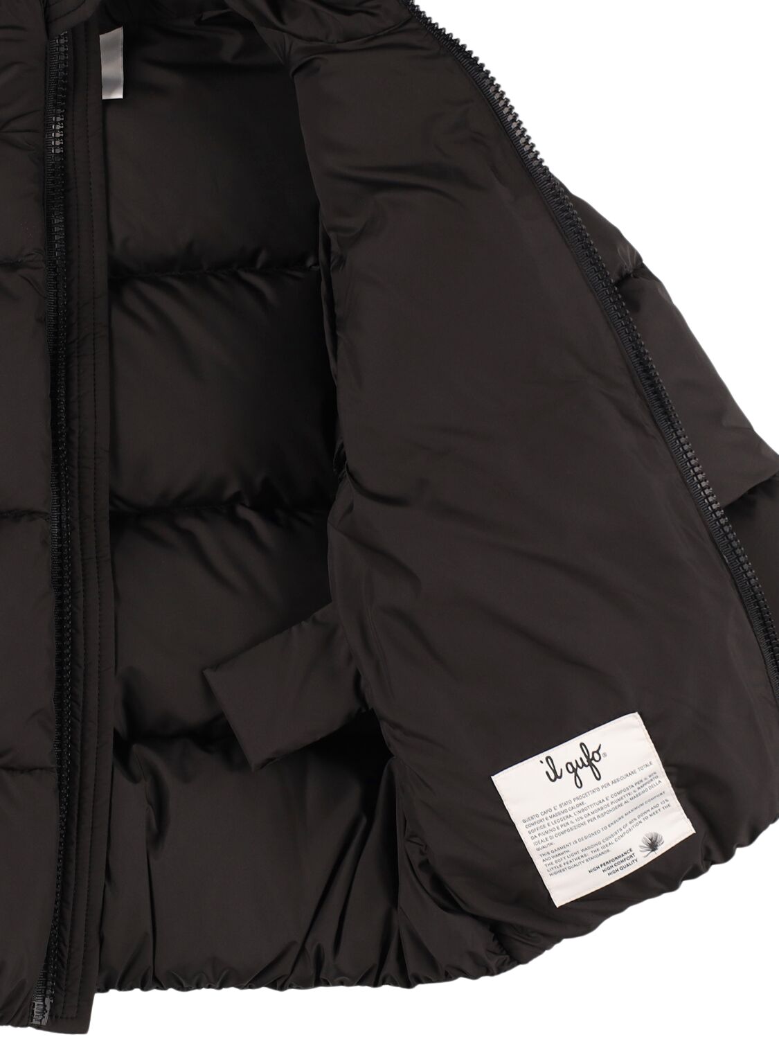 Shop Il Gufo Hooded Nylon Down Jacket In Black