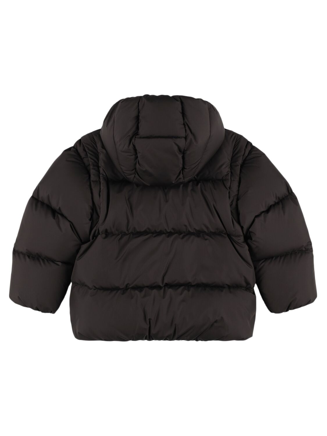 Shop Il Gufo Hooded Nylon Down Jacket In Black