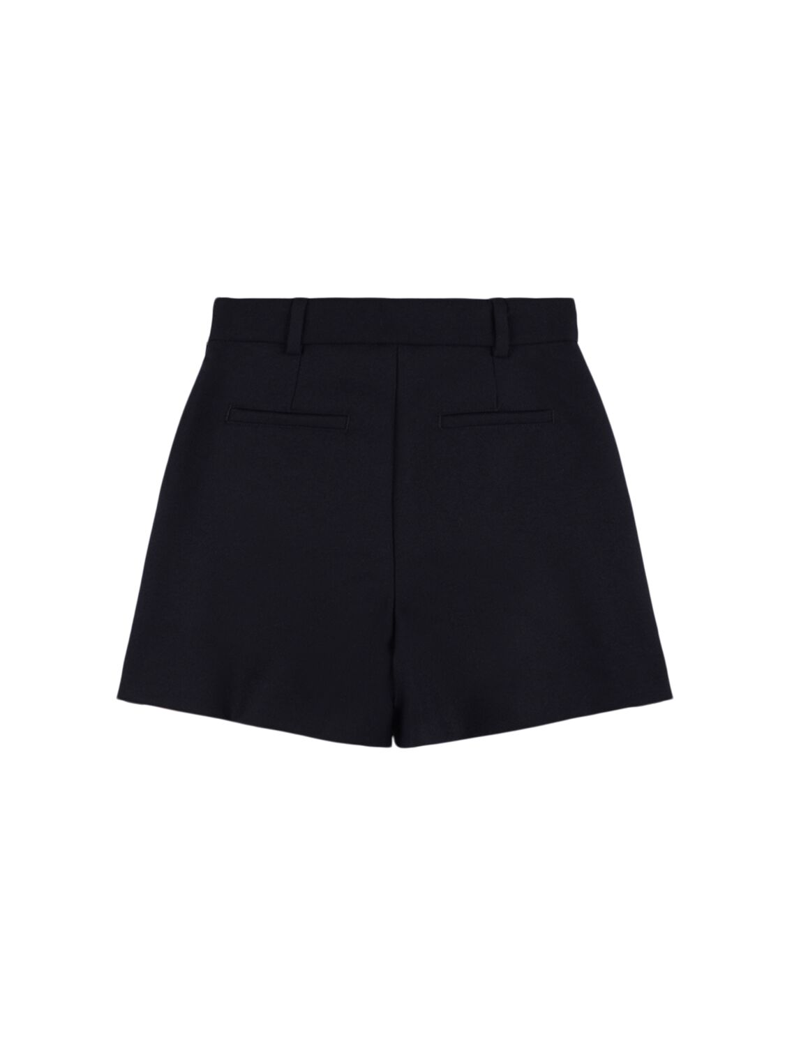 Dolce & Gabbana Wool Skorts With Decorative Buttons In Dark Blue