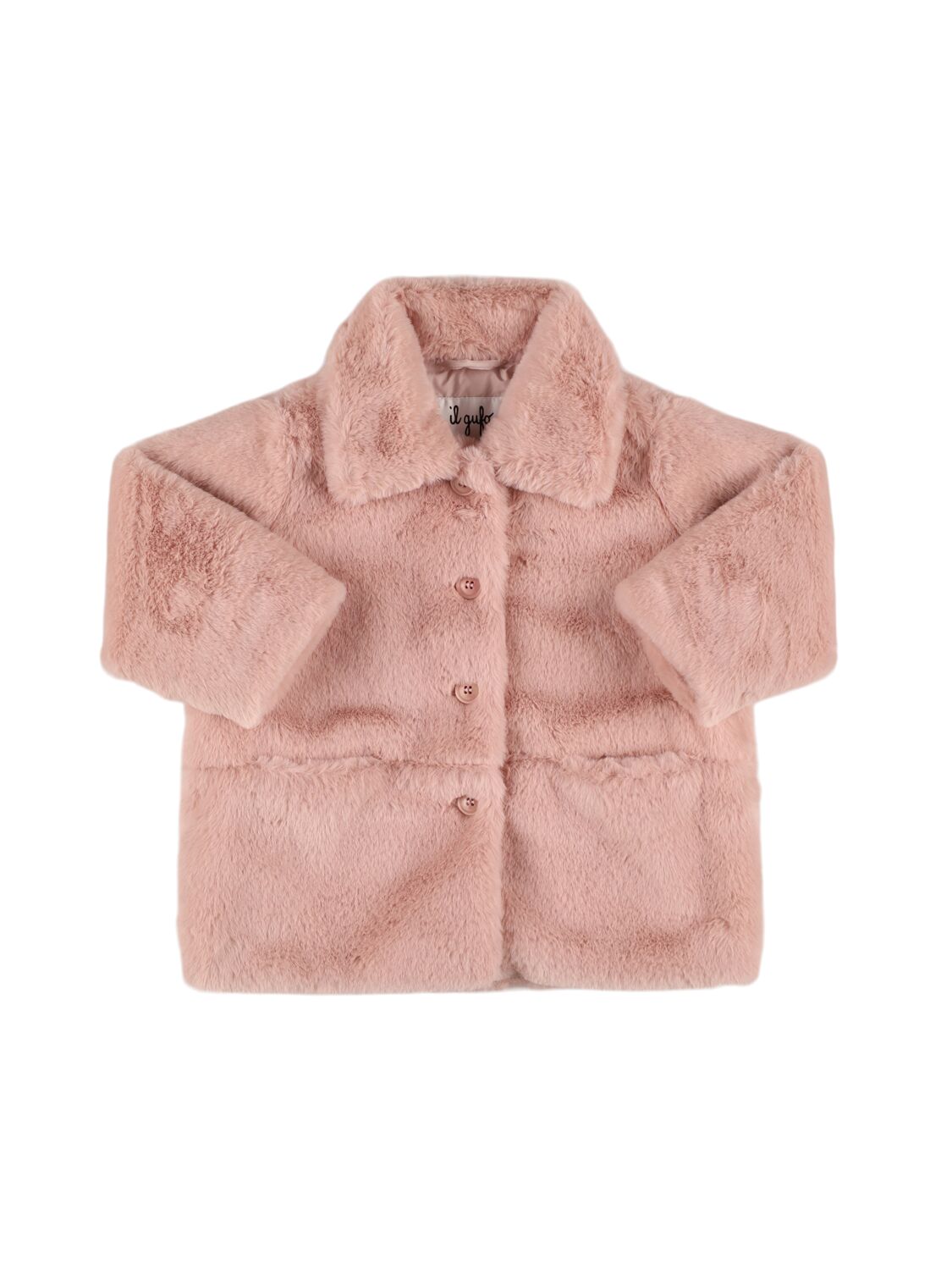 Il Gufo Babies' Faux Fur Coat In Pink