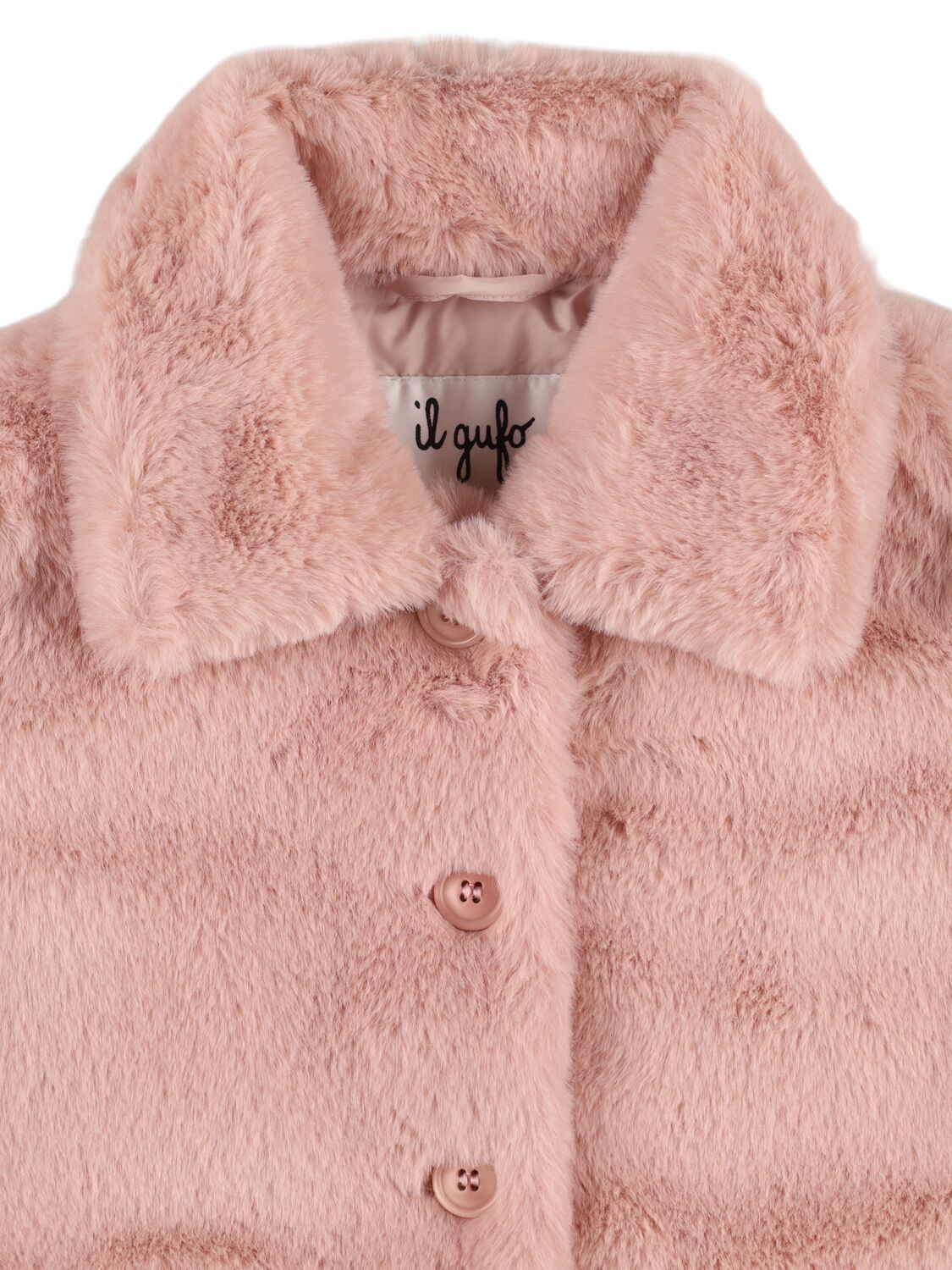 Shop Il Gufo Faux Fur Coat In Pink