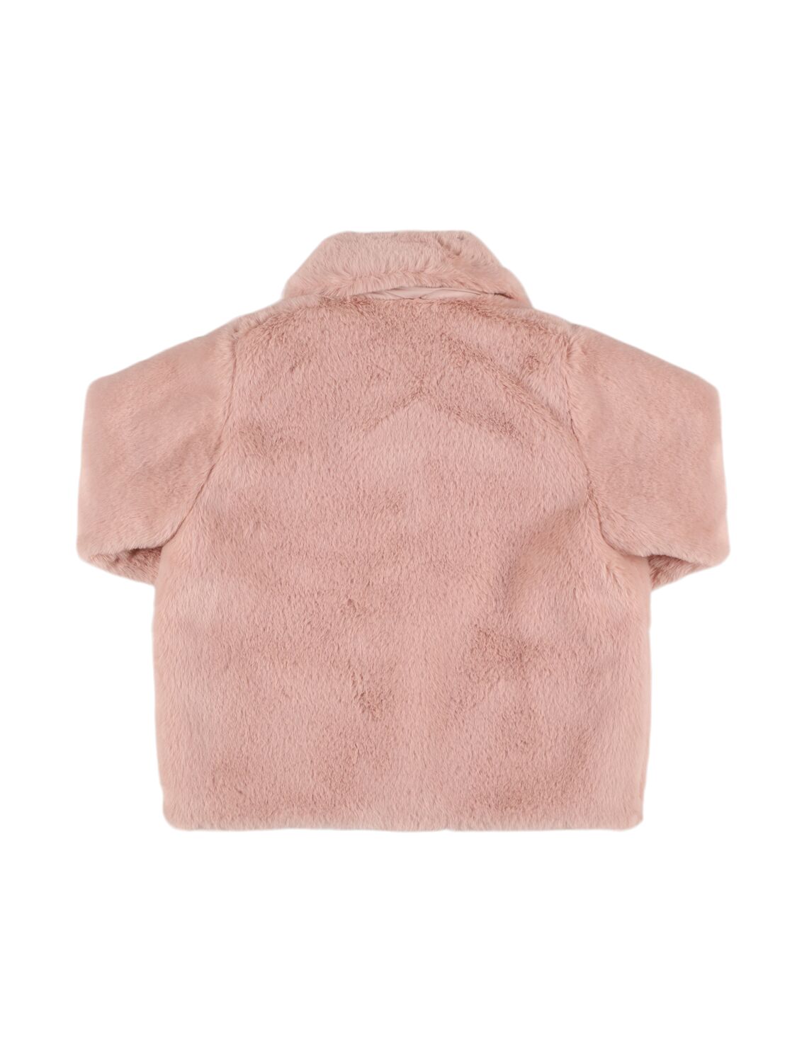 Shop Il Gufo Faux Fur Coat In Pink