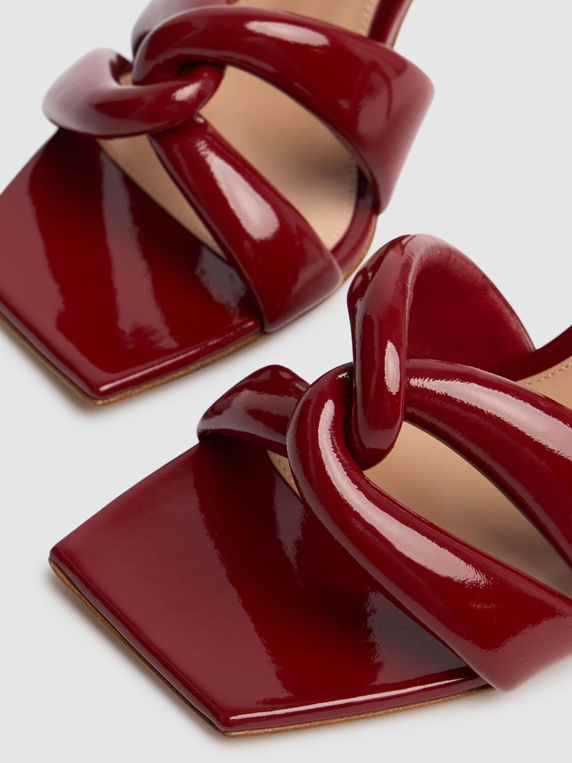 Shop Gianvito Rossi 85mm Patent Leather Mules In Red