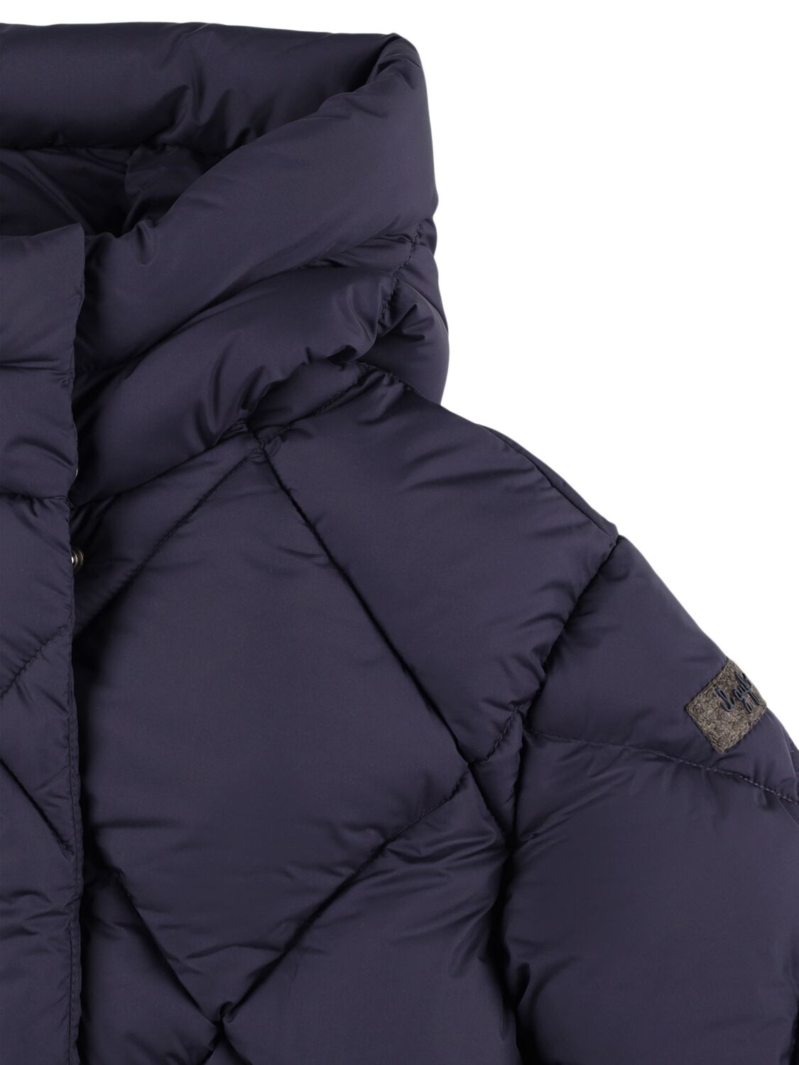 Shop Il Gufo Hooded Nylon Down Jacket In Blue