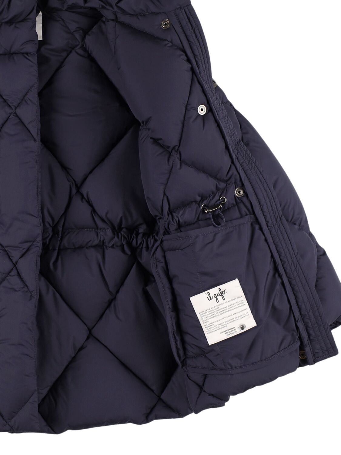 Shop Il Gufo Hooded Nylon Down Jacket In Blue