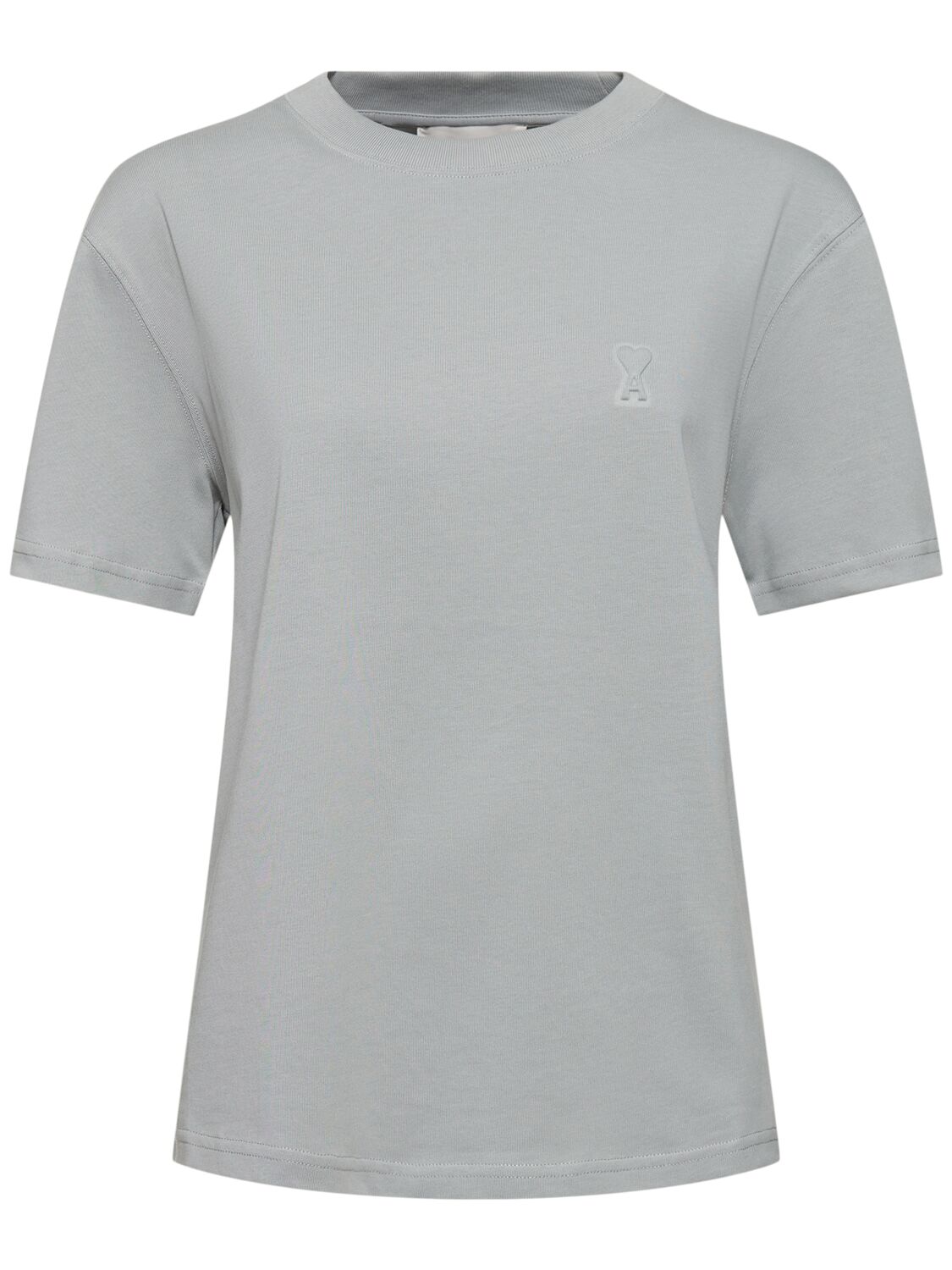 Ami Alexandre Mattiussi Adc Logo Cotton T-shirt In Clay Blue