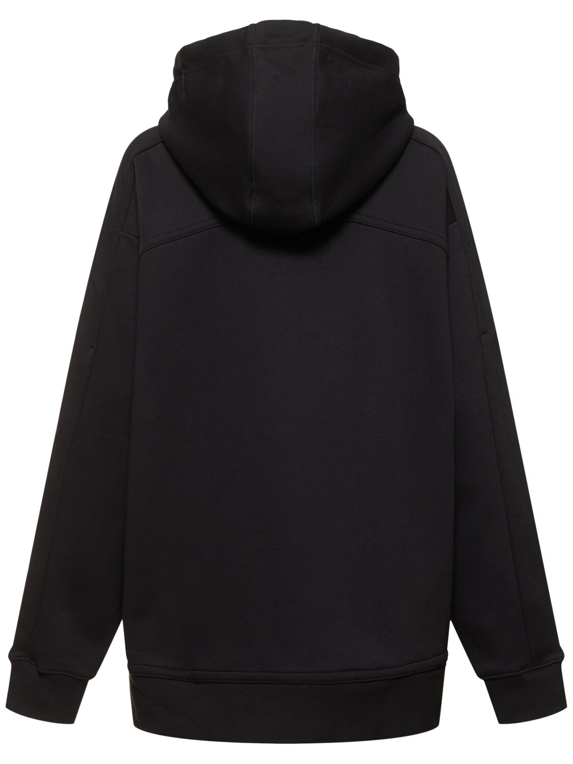 Shop Adidas By Stella Mccartney Asmc Oversize Full Zip Hoodie In Black