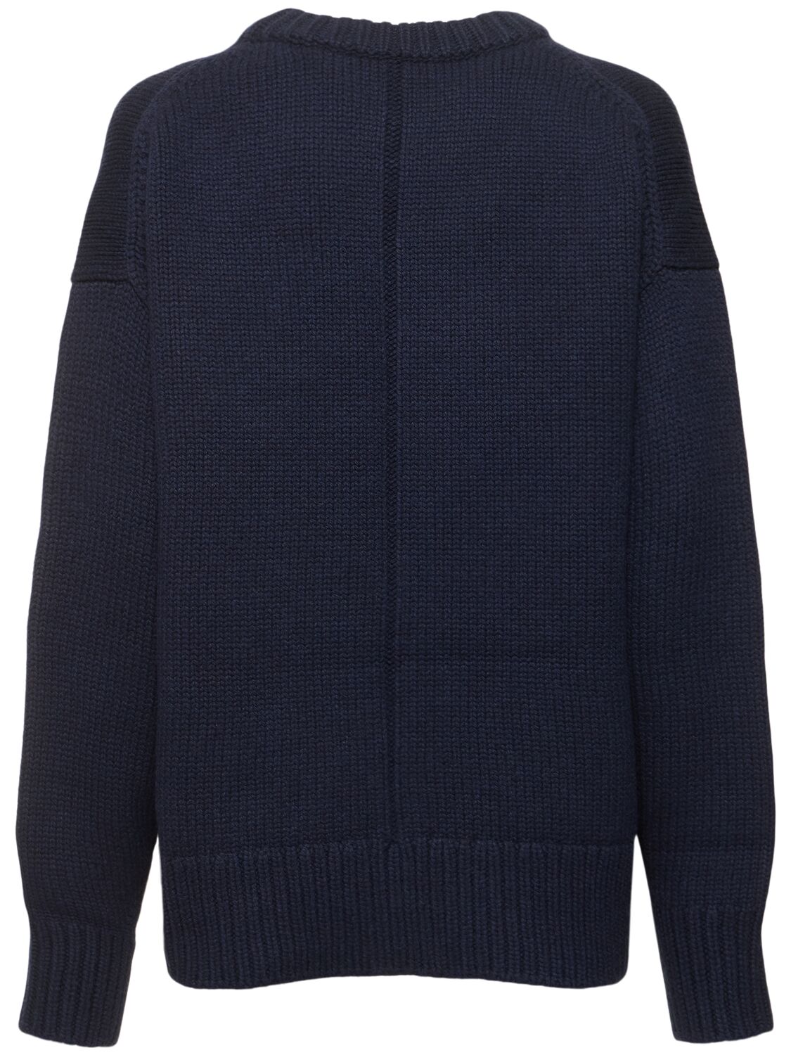 Shop The Row Ophelia Wool & Cashmere Knit Sweater In Navy