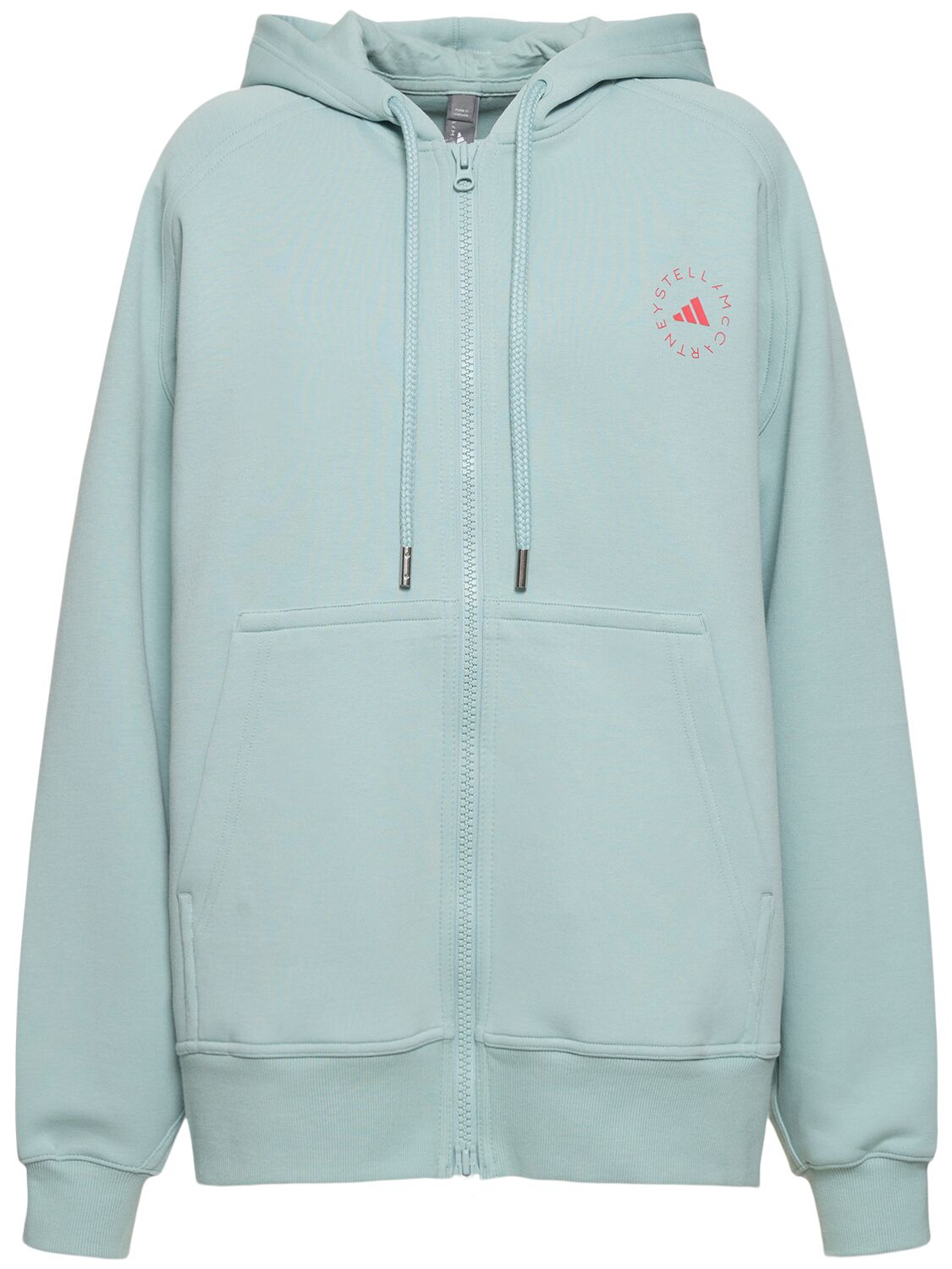 Adidas By Stella Mccartney Full Zip Hoodie In Blue